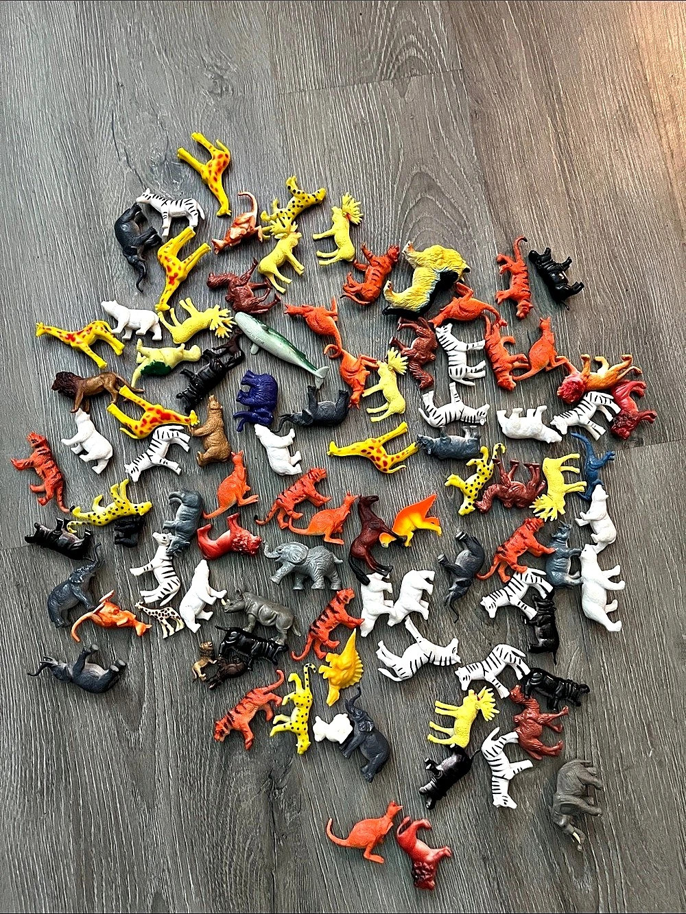 Assorted 40+ Animal Figures Multicolor